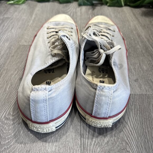 Converse  Chuck Taylor All Star Washed OX Distressed Denim Gray Men Size 10.5 - Picture 6 of 10